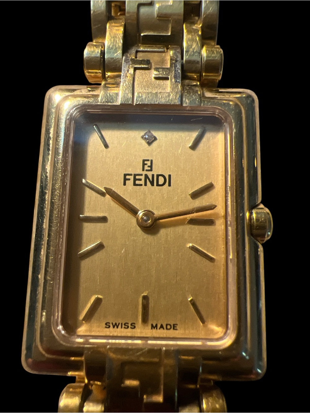 Fendi Gold Rectangular Bracelet Watch - Picture 4 of 5